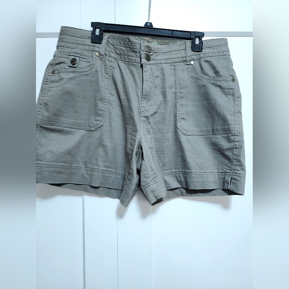 Women's Olive Green Casual Shorts